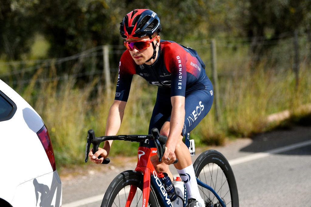 LAGOS PORTUGAL FEBRUARY 16 Thomas Pidcock of United Kingdom and Team INEOS Grenadiers competes during the 48th Volta Ao Algarve 2021 Stage 1 a 1991km at stage from Portimo to Lagos VAlgarve2022 on February 16 2022 in Lagos Portugal Photo by Luc ClaessenGetty Images