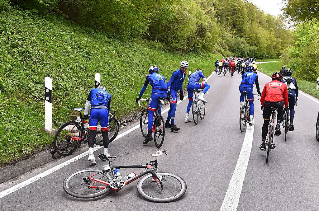 FDJ and Thibaut Pinot were caught up in a crash