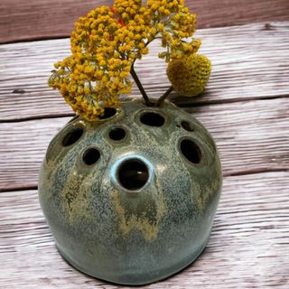 Ceramic Flower Frog Vase