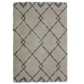 berber shaggy rug with grey colour and white background