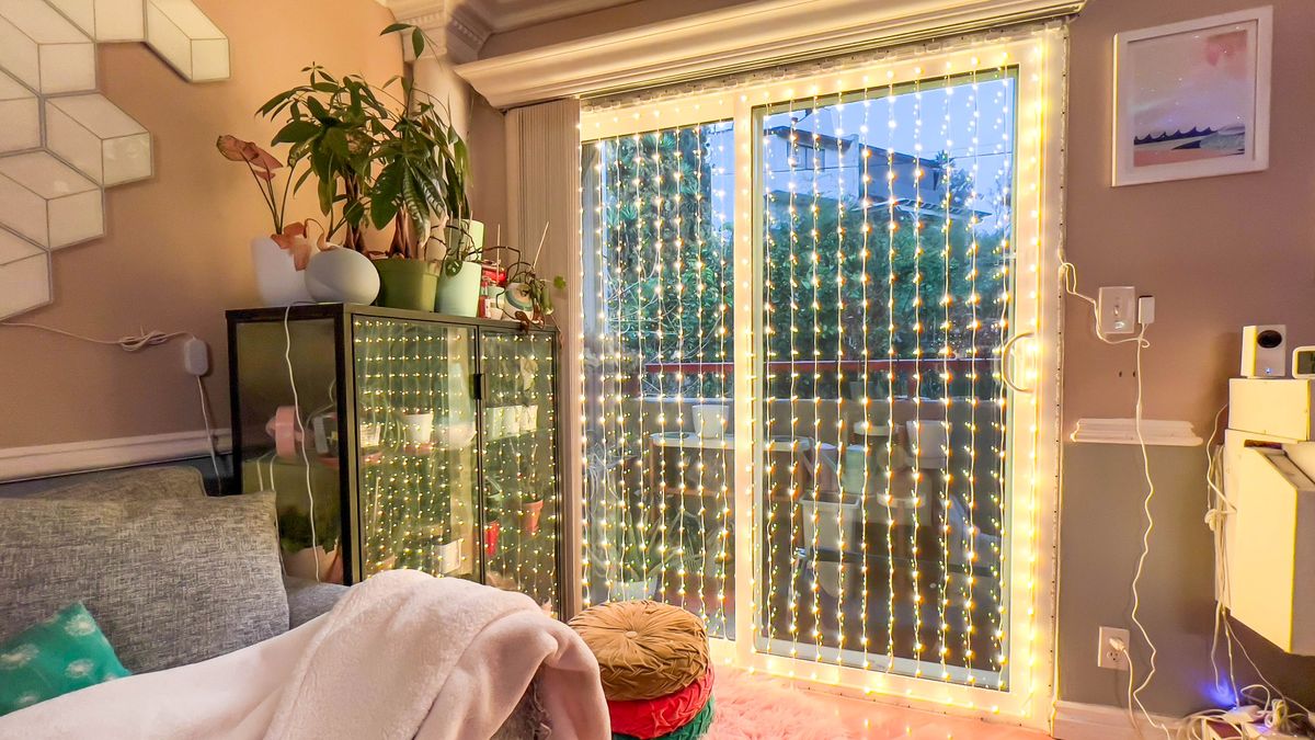 Govee Curtain Lights during author's testing