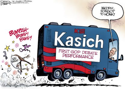 Political cartoon U.S. John Kasich GOP