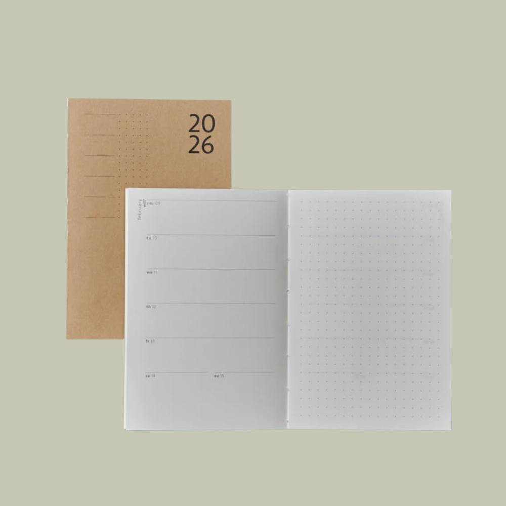 Paper Republic Weekly Planner 2026 against pale green background.