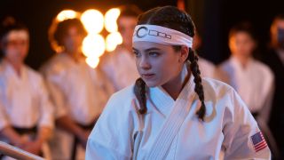 Samantha LaRusso (Mary Mouser) fights on Cobra Kai