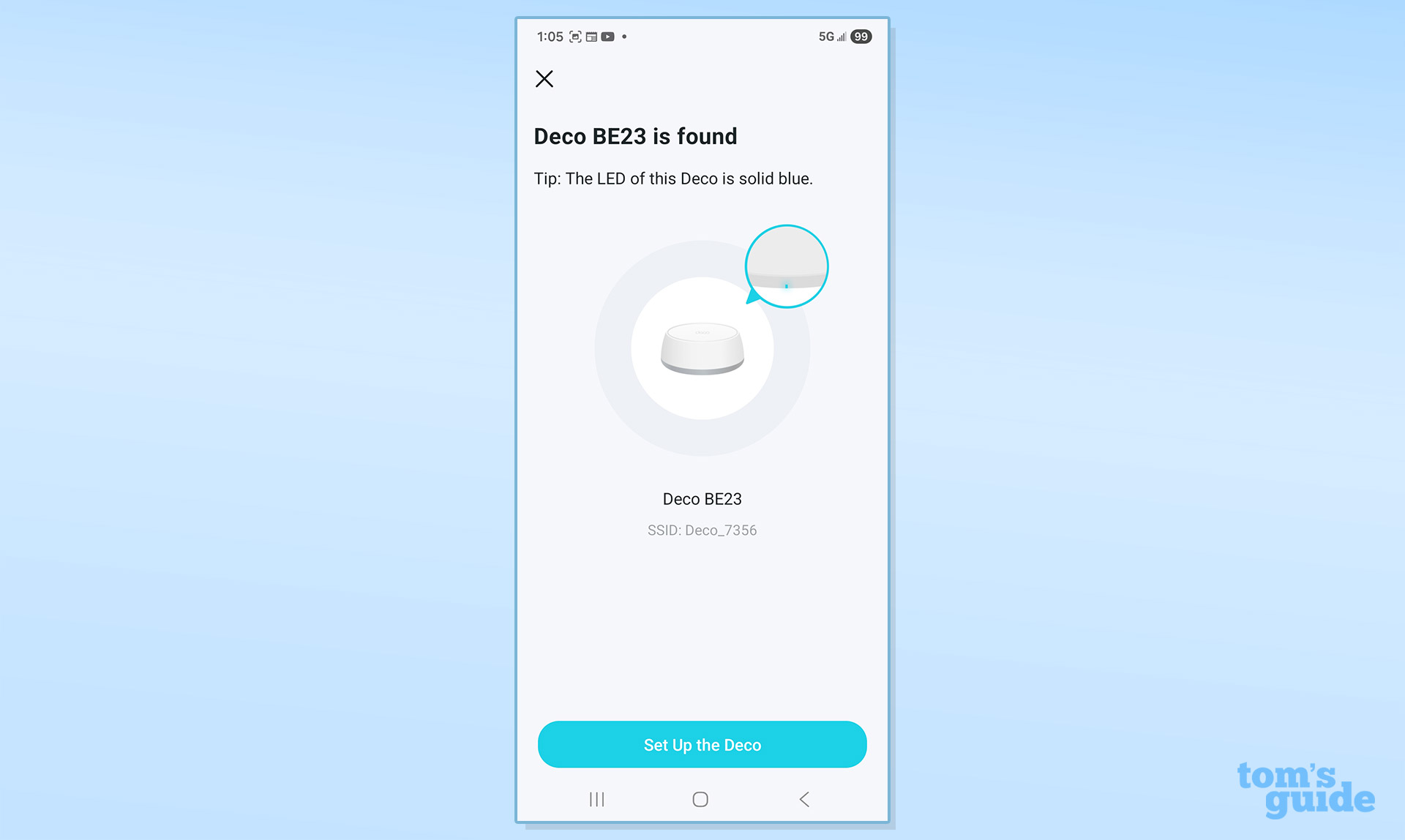 اسکرین شات از برنامه روتر شبکه TP-Link Deco BE23