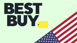 Best Buy logo with partial US flag