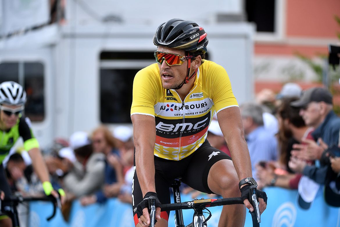 Greg Van Avermaet in yellow at the Tour de Luxembourg
