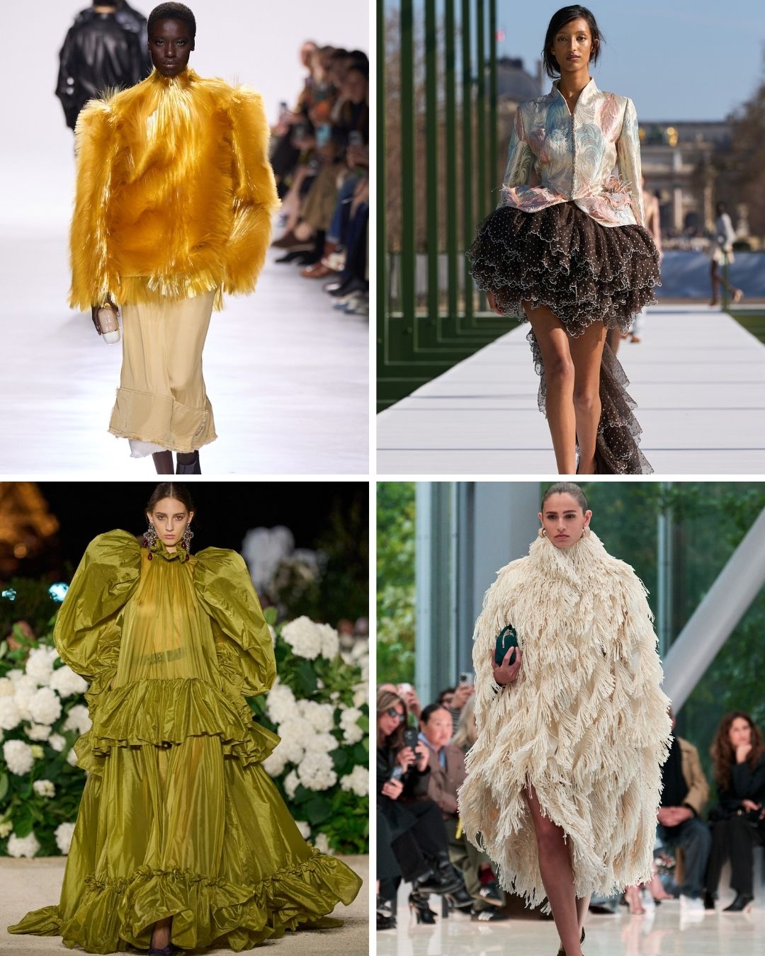 Collage of maximalist trends for summer 2026