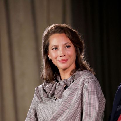 new york, new york october 17 model and founder of every mother counts, christy turlington burns, speaks onstage during the time 100 health summit at pier 17 on october 17, 2019 in new york city photo by brian achgetty images for time 100 health summit