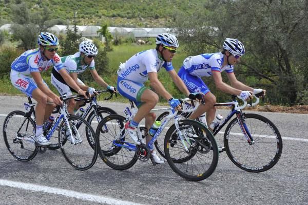 Wesley Sulzberger (FDJ) and Jesus Del Nero (NetApp) on stage 6 of the Tour of Turkey.