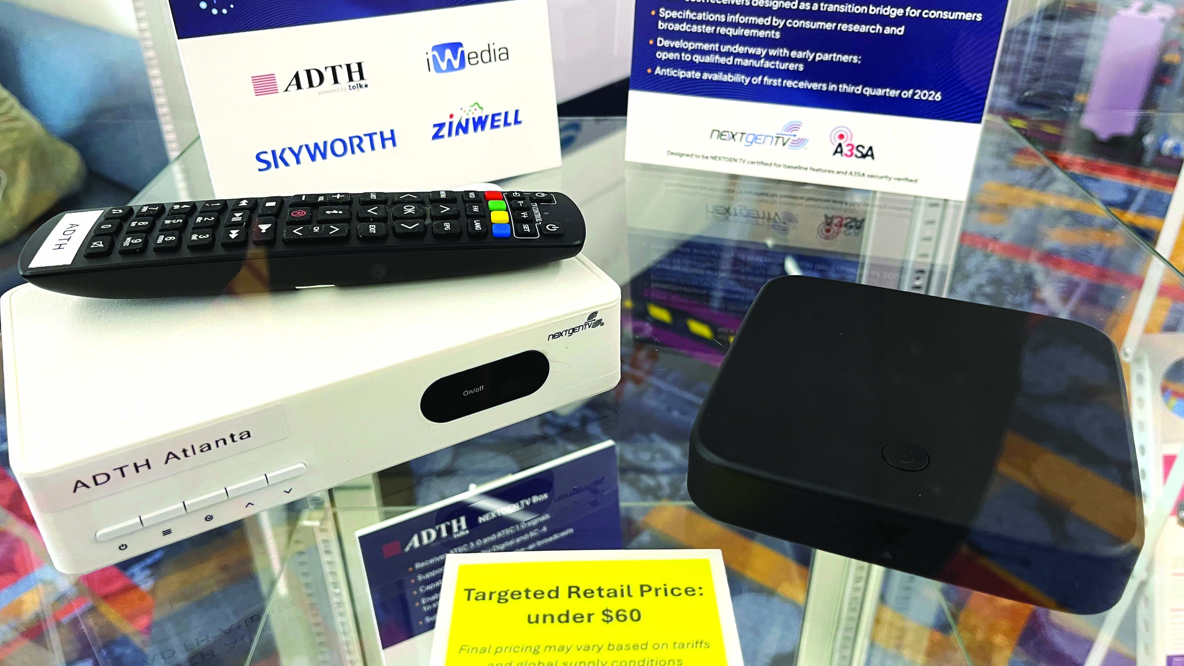 Prototypes of Pearl TVs proposed lower-cost converter boxes will be on display at the ATSC Booth during the 2026 NAB Show. 