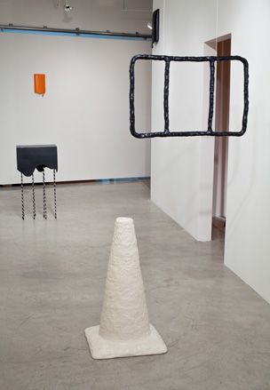 Clockwise from top left: ’Detail’ (Version 2), 2010; ’Barrier/Frame’ (Version 2), 2010; ’Cone’ (Version 4), 2010; ’Piece of Furniture #3’, 2010
