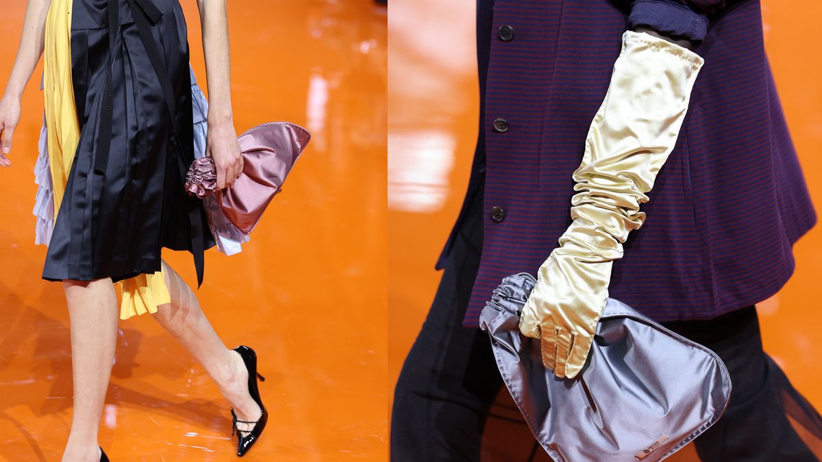 Forget Minimalism—at Prada, Pastel Coats, Frankenstein Skirts, and (Lots of) Jewels Marked a New Era in Fashion