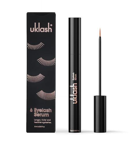 Uklash Eyelash Growth Serum for Longer & Fuller Lashes - 3ml. Clinically Proven Formula for Naturally Longer Lashes and Extensions. Vegan & Cruelty-Free