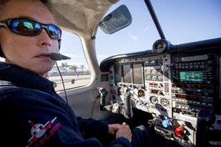 UC-Davis researcher Stephen Conley pilots the aircraft he used to measure methane concentrations in the atmosphere near the Aliso Canyon gas leak.
