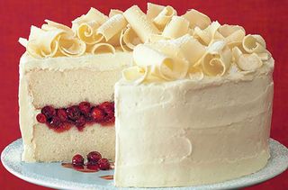 Cranberry obsession snow cake