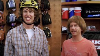 Jon Heder and David Spade in The Benchwarmers