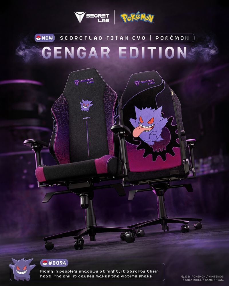 Secretlab X Pok&eacute;mon chairs Titan EVO