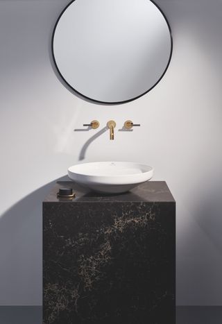 Washbasin and mirror, Grohe Spa bathroom products