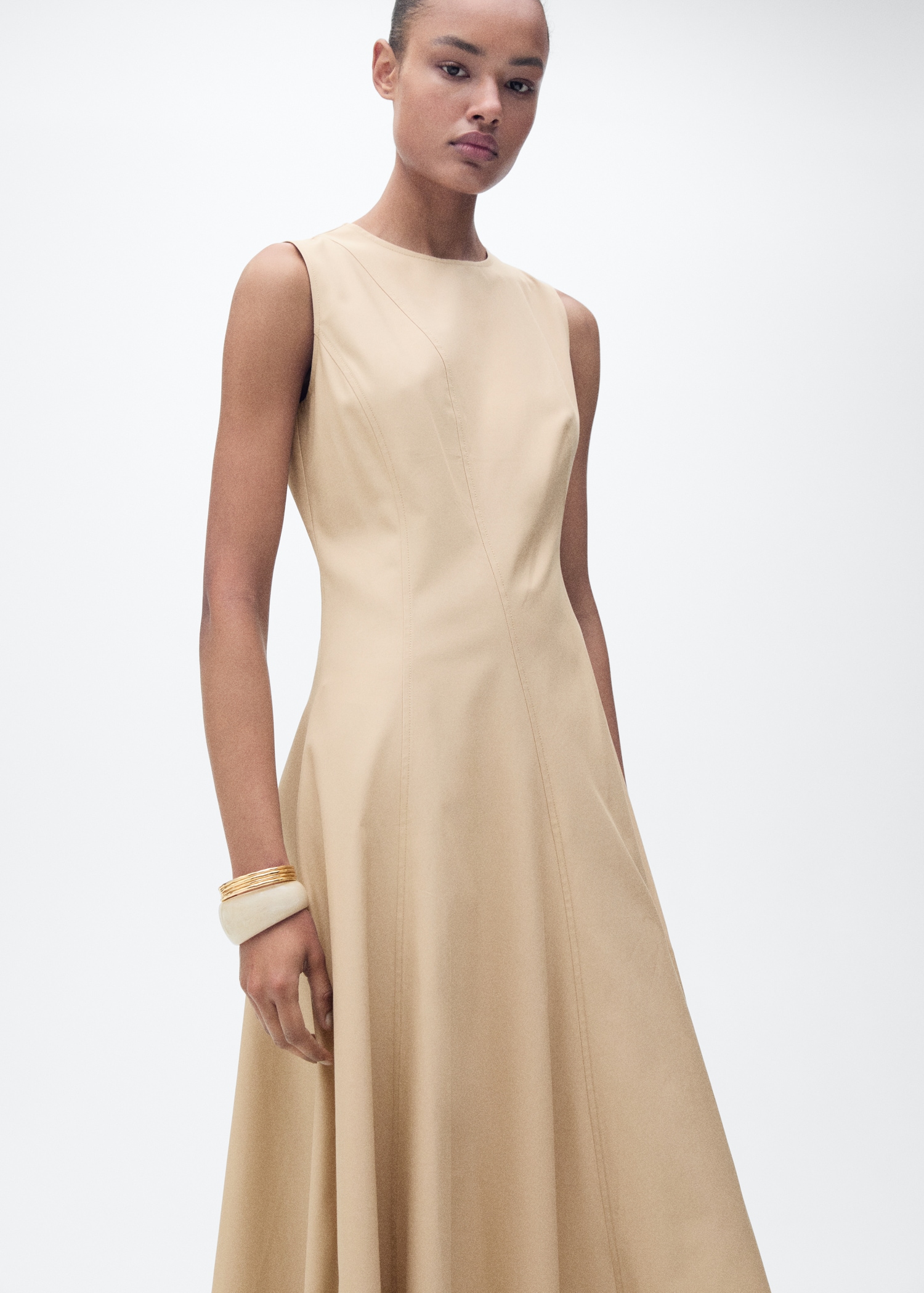 MANGO, Asymmetrical Dress With Frayed Hem - Women | Mango United Kingdom