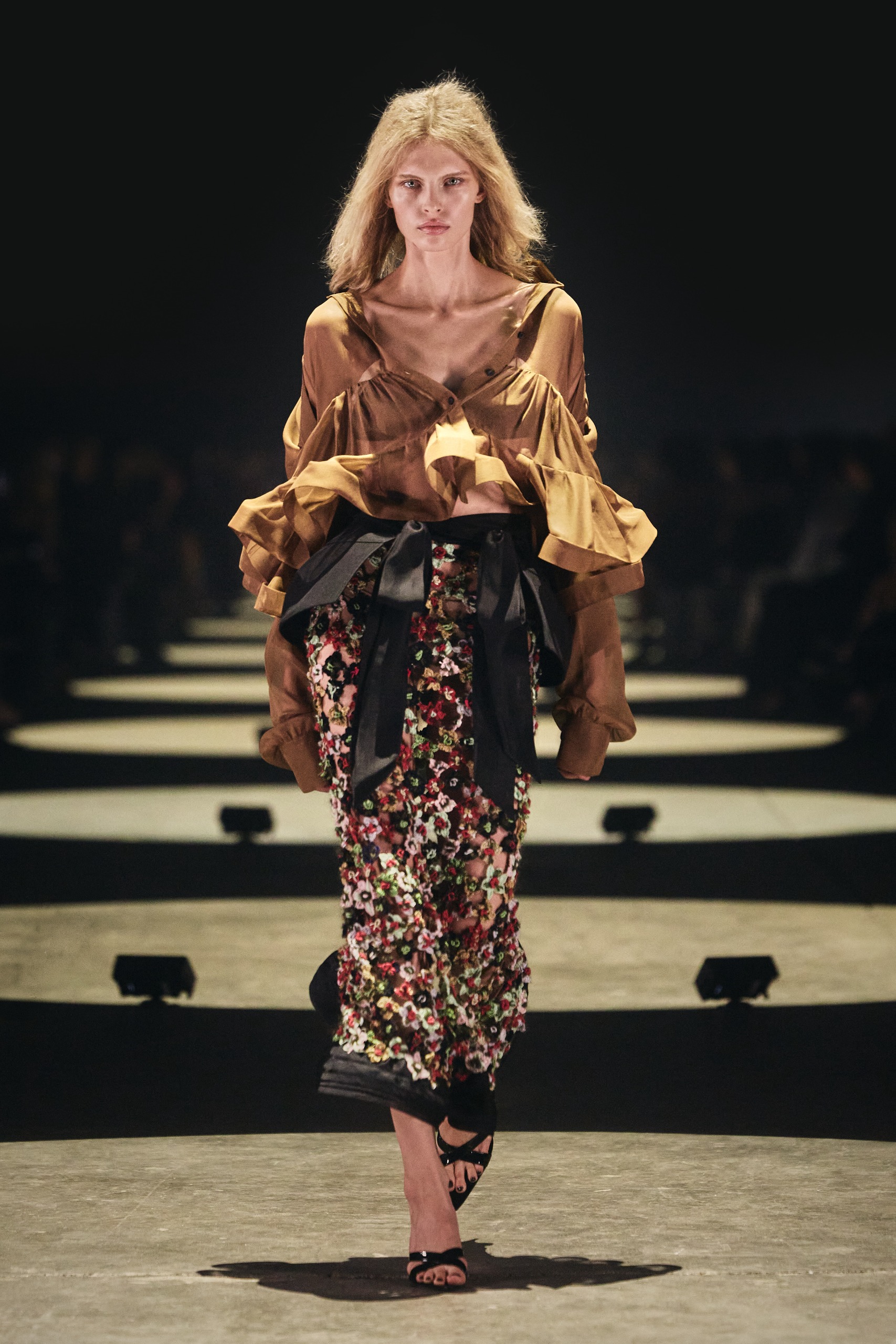 Khaite S/S 27 runway, romantic ruffles trend