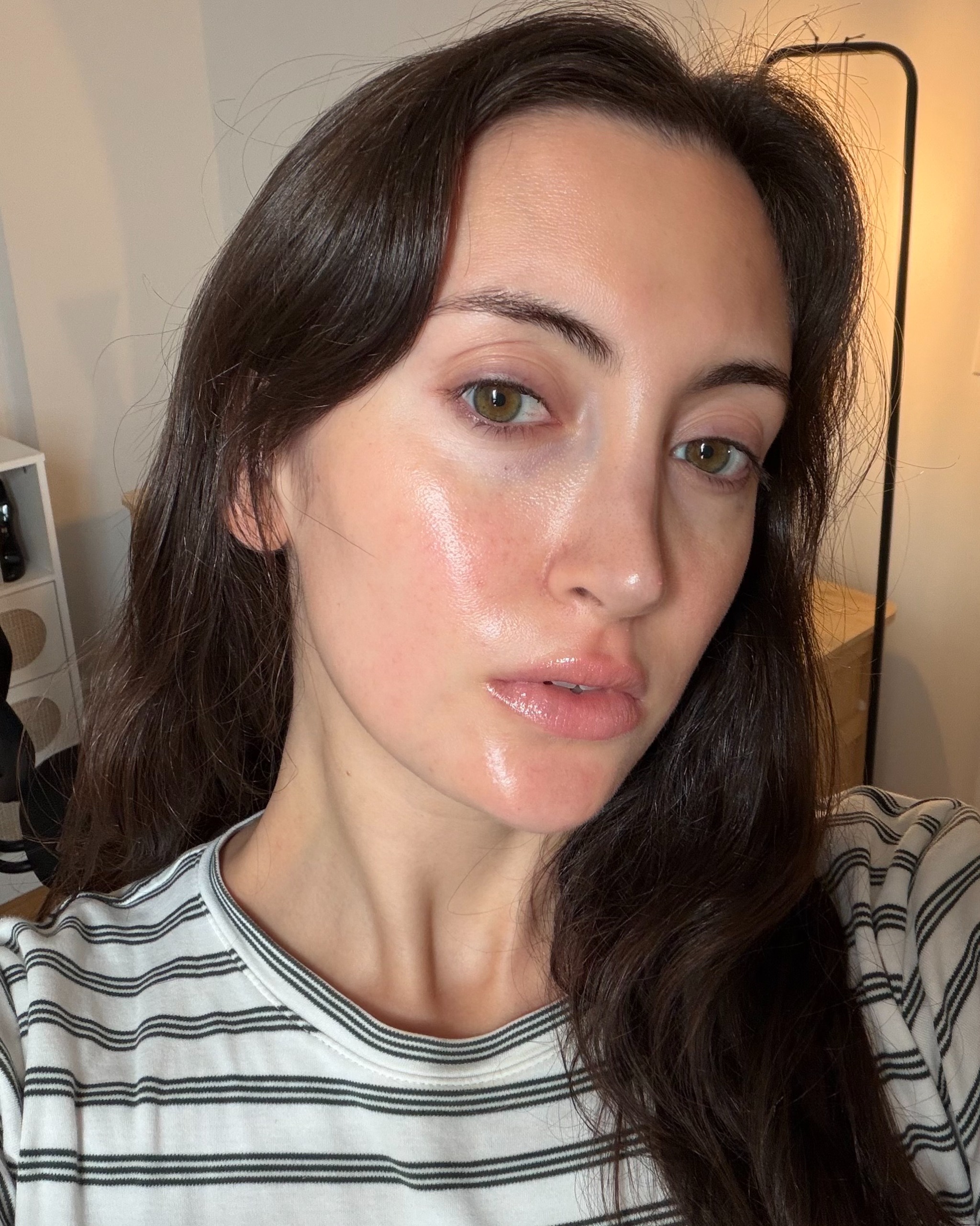 WWW associate beauty editor Alyssa Brascia with glowy skin.