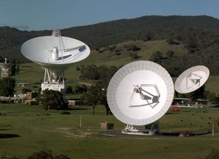 The Canberra Complex of the Deep Space Network is located in Australia. Photo undated.