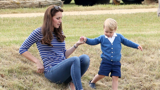 Catherine Duchess of Cambridge and Prince George attend the Gigaset Charity Polo Match with Prince George of Cambridge at Beaufort Polo Club on June 14, 2015 in Tetbury, England