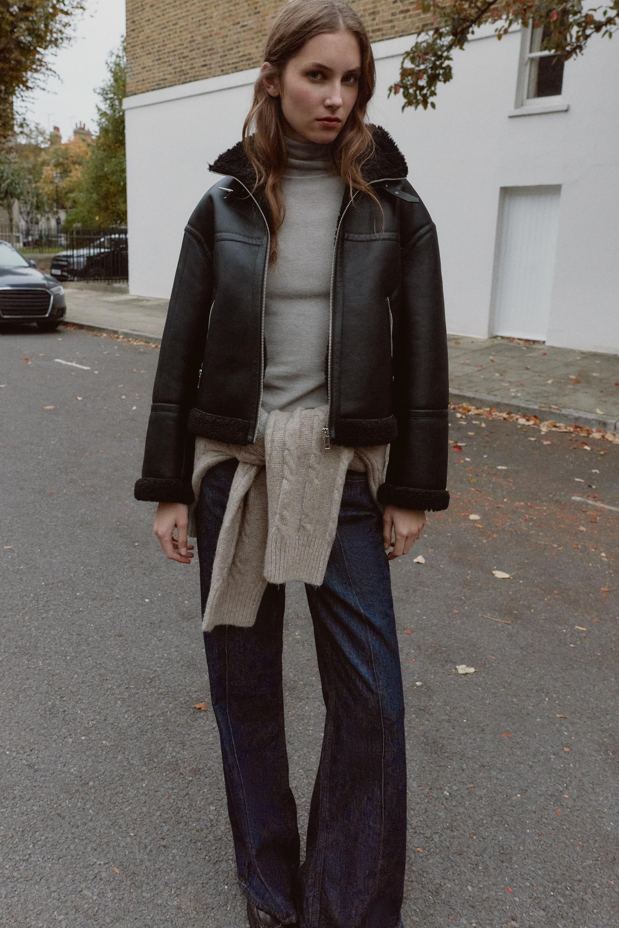 Double-Faced Faux Shearling Jacket