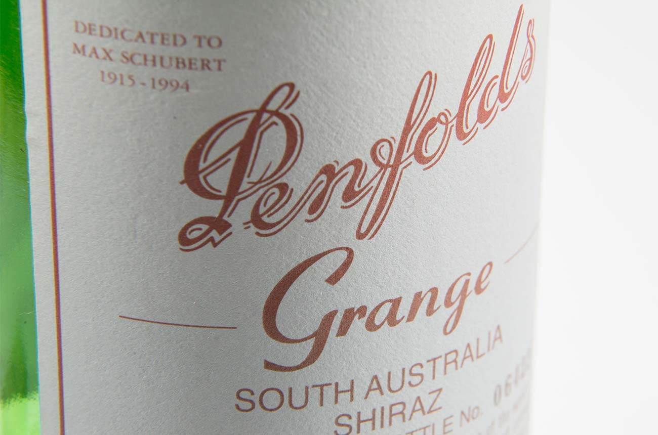 A bottle of Penfolds grange
