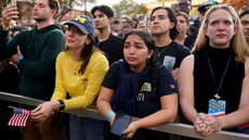 Students tearfully watch Harris' concession speech