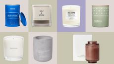 A group of branded candles from Amazon