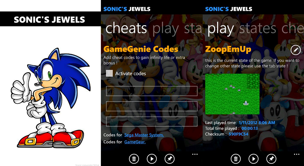 Sega Master System & Game Gear emulator now in the Windows Phone