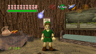 Ocarina of Time's GameCube port, running in the Dolphin emulator with an HD texture pack.
