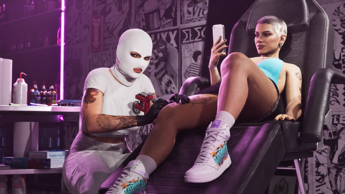 Grand Theft Auto 6 press screenshots that focus on character customization.