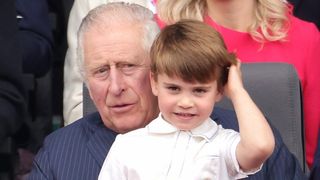 close up of Prince Louis with Prince Charles at the Platinum Jubilee