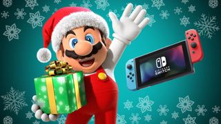 Santa Mario holiday and Black Friday deals for Switch.