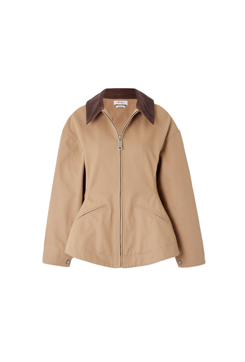 MCQUEEN, Cotton-Canvas Peplum Jacket