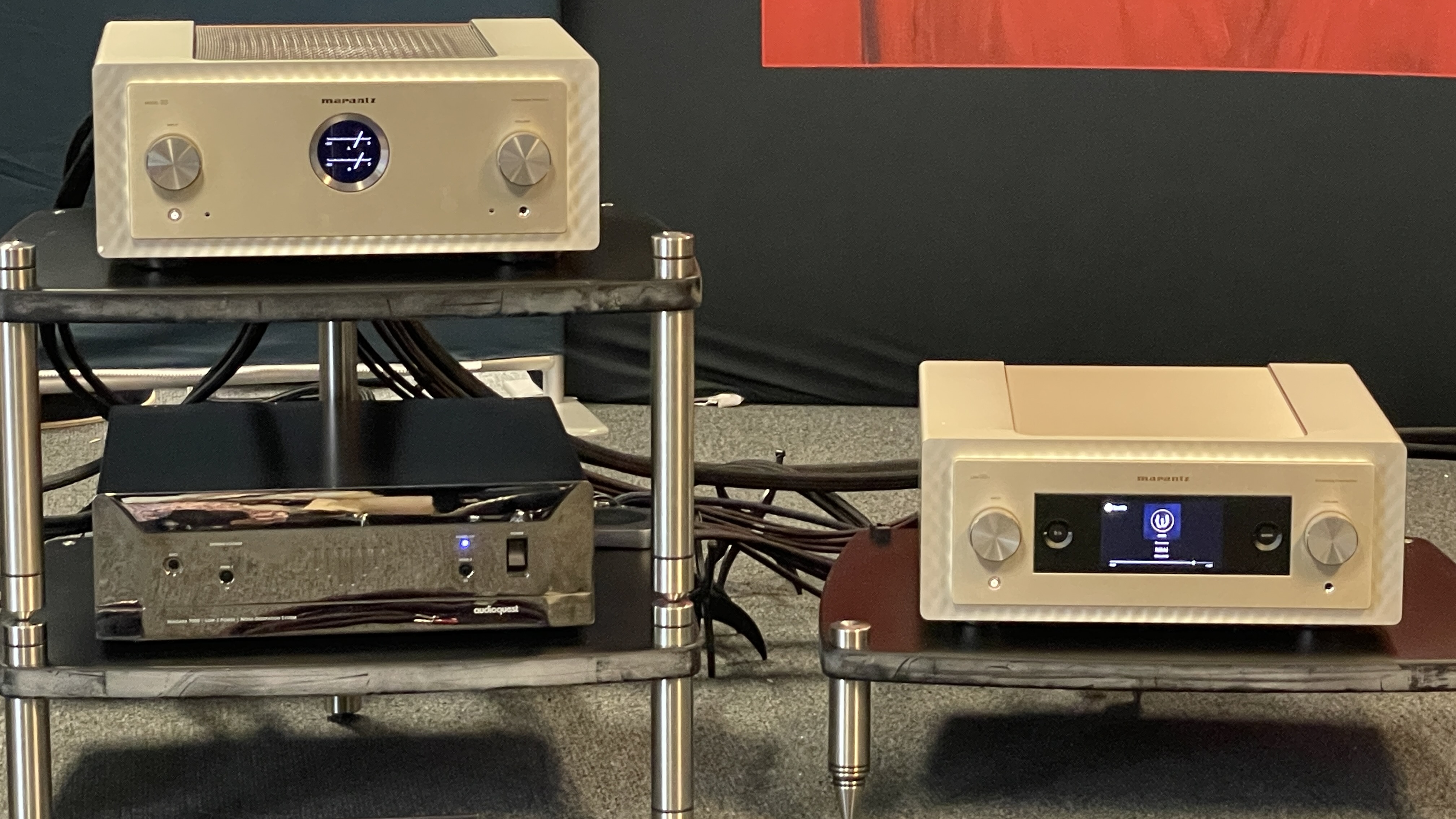 Snapshot of the Paris Audio show, showing new hi-fi equipment at the Palais des Congres, Paris, from October 25 - 27