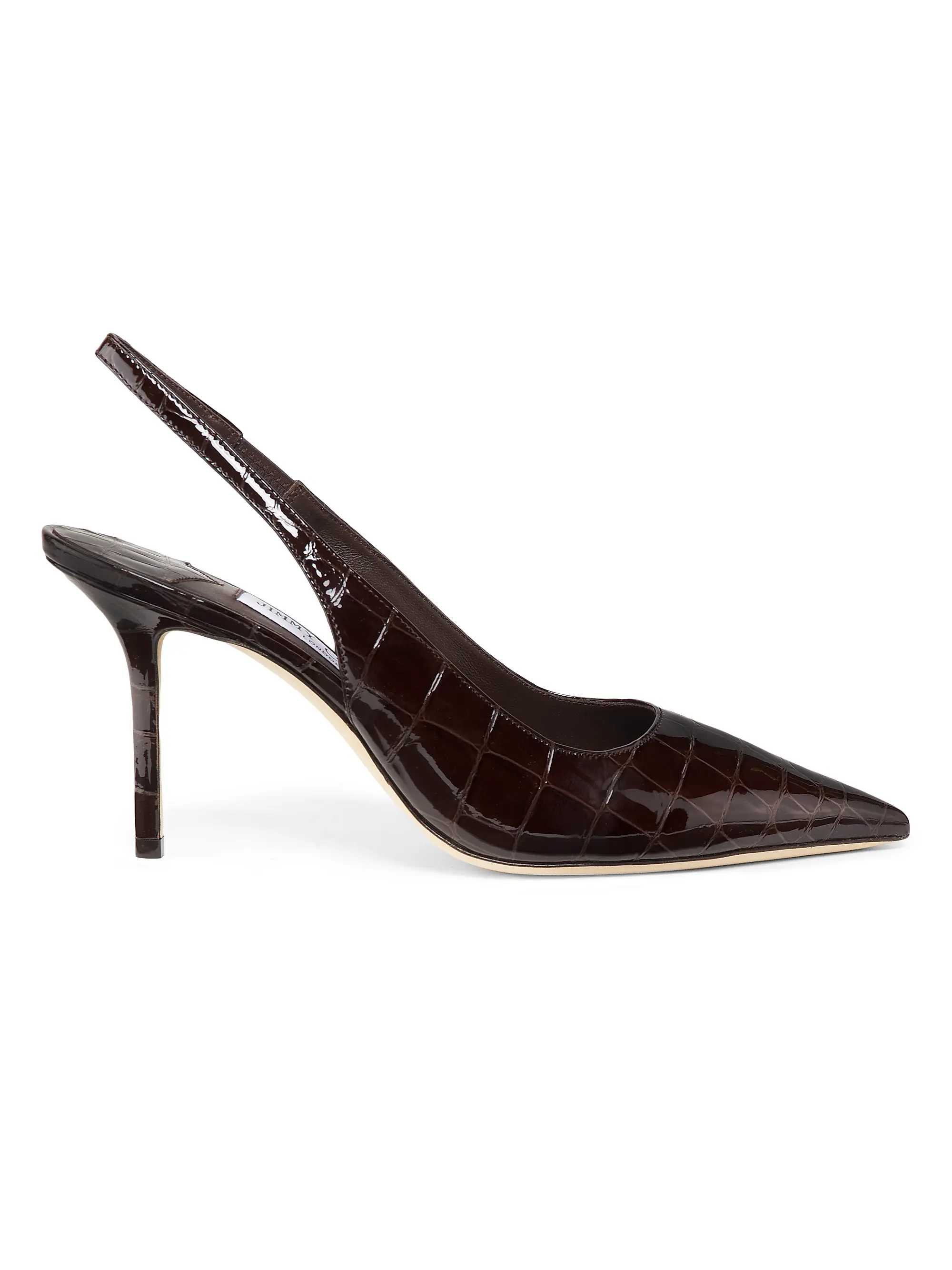 Love 85mm Croc-Embossed Leather Slingback Pumps