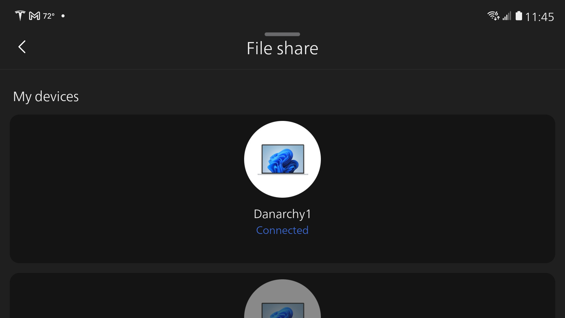 Sharing files through Link to Windows and Phone Link