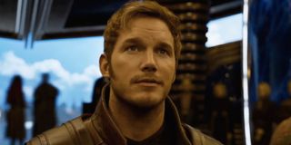 Guardians of the Galaxy Vol 2 Chris Pratt looking up impressed