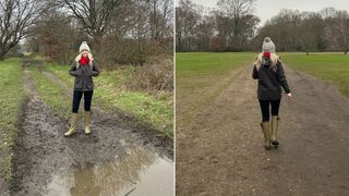 Caroline Parr testing Le Chameau wellies