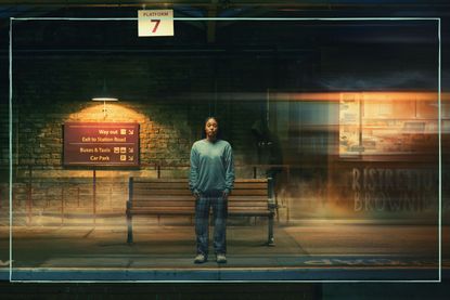 Jasmine Jobson as Lisa from Platform 7 pictured standing on a train platform