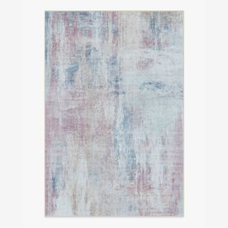 blue and purple abstract rug