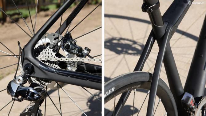 There's no need for a brake bridge with the addition of disc calipers, which increases tyre clearance