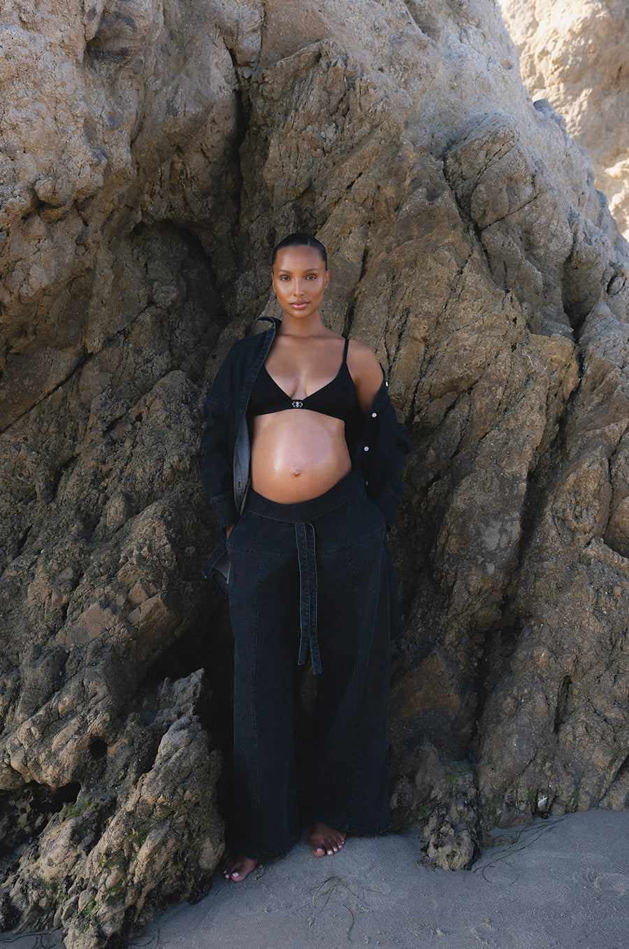 Black Denim Painter Jean - Jasmine Tookes X Bumpsuit