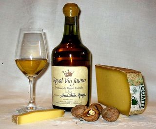 Vin Jaune ("yellow wine") of Jura, France and Franche Comté cheese.