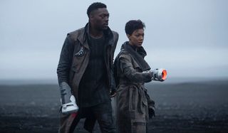 Book and Michael Burnham With Weapons Star Trek: Discovery CBS All Access