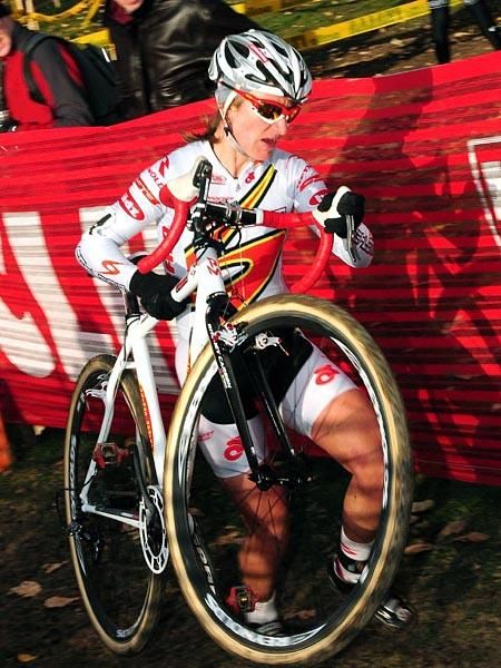 Amy Dombroski (Clement-Mootry-Primus) running the barriers.